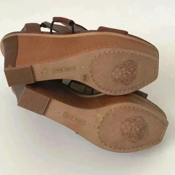 Vince Camuto Wedge Platform Strappy Sandals Size 8 - Picture 5 of 7